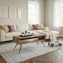 Couchtisch >WL7.455< in Mango, Massivholz -...