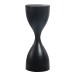 Beistelltisch >WL7.460< in Schwarz, Metall & Glas - 62x23cm (HxD)
