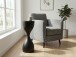 Beistelltisch >WL7.460< in Schwarz, Metall & Glas - 62x23cm (HxD)
