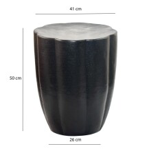 Beistelltisch >WL7.470< in Schwarz, Aluminium - 50x41cm (HxD)