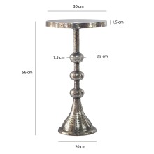 Beistelltisch >WL7.475< in Silber, Aluminium - 56x30cm (HxD)