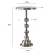 Beistelltisch >WL7.475< in Silber, Aluminium - 56x30cm (HxD)