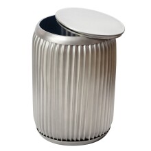 Beistelltisch >WL7.480< in Silber, Metall - 50x35cm (HxD)