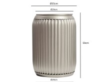 Beistelltisch >WL7.480< in Silber, Metall - 50x35cm (HxD)