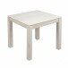 Esstisch >WL7.489< in Mango Weiß, Massivholz - 80x75x80cm (BxHxT)