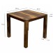 Esstisch >WL7.490< in Sheesham Braun, Massivholz - 80x75x80cm (BxHxT)