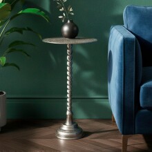 Beistelltisch >WL7.493< in Silber, Aluminium -...