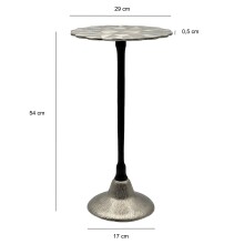 Beistelltisch >WL7.495< in Silber, Aluminium - 54x29cm (HxD)