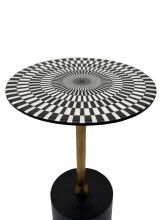 Beistelltisch >WL7.496< in Black & White, Aluminium / Emaille - 49x30cm (HxD)