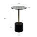 Beistelltisch >WL7.496< in Black & White, Aluminium / Emaille - 49x30cm (HxD)