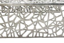 Couchtisch >WL7.502< in Silber, Aluminium - 60x31x60cm (BxHxT)