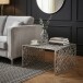 Couchtisch >WL7.502< in Silber, Aluminium - 60x31x60cm (BxHxT)