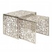 Satztisch >WL7.504< (2-teilig) in Silber, Aluminium - 50x40x40cm (LxBxH)