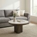 Couchtisch >WL7.511< in weiss / schwarz, Marmor & Aluminium - 35x60cm (HxD)