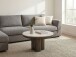 Couchtisch >WL7.511< in weiss / schwarz, Marmor & Aluminium - 35x60cm (HxD)