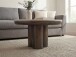 Couchtisch >WL7.511< in weiss / schwarz, Marmor & Aluminium - 35x60cm (HxD)