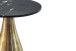 Beistelltisch >WL7.514< in Schwarz / Gold, Marmor & Metall - 48x40cm (HxD)
