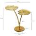 Beistelltisch >WL7.518< in Gold, Aluminium - 57x30x57cm (LxBxH)