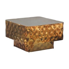 Couchtisch >WL7.545< in Gold, Aluminium - 60x60x38cm (LxBxH)