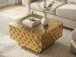 Couchtisch >WL7.545< in Gold, Aluminium - 60x60x38cm (LxBxH)