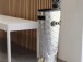 Dekofigur >WL7.547< Schimrständer, Schuh, Silber, Aluminium - 26x11x44cm (LxBxH)