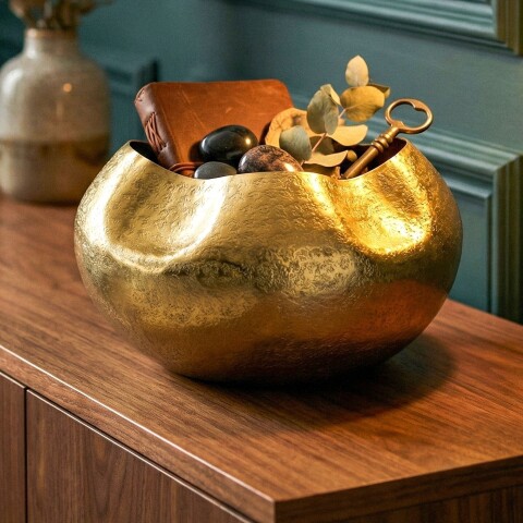 Dekovase >WL7.551< in Gold, Aluminium - 21x30cm (HxD)