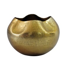 Dekovase >WL7.551< in Gold, Aluminium - 21x30cm (HxD)