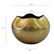 Dekovase >WL7.551< in Gold, Aluminium - 21x30cm (HxD)