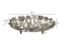 Dekofigur >WL7.556< in Silber, Aluminium - 49x31x8cm (LxBxH)