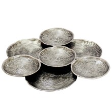 Dekofigur >WL7.560< in Silber, Aluminium - 44x44x4cm (LxBxH)