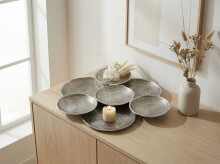 Dekofigur >WL7.560< in Silber, Aluminium - 44x44x4cm (LxBxH)