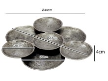 Dekofigur >WL7.560< in Silber, Aluminium - 44x44x4cm (LxBxH)