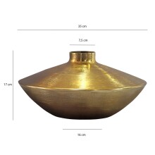 Dekovase >WL7.571< in Gold, Aluminium - 17x35cm (HxD)