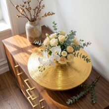 Dekovase >WL7.571< in Gold, Aluminium - 17x35cm (HxD)