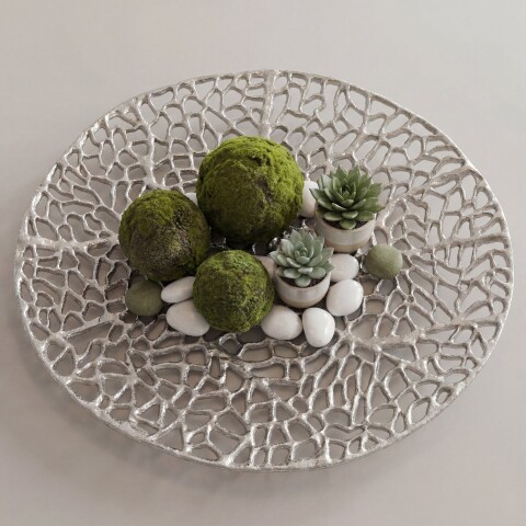 Dekofigur >WL7.574< in Silber, Aluminium - 4x44cm (HxD)