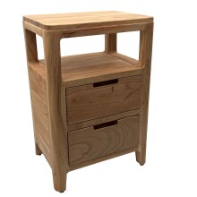 Nachtkommode >WL7.584< in Akazie, Massivholz - 40x60x30cm (BxHxT)