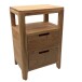Nachtkommode >WL7.584< in Akazie, Massivholz - 40x60x30cm (BxHxT)