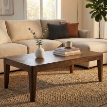Couchtisch >WL7.588< in Mango Braun, Massivholz - 120x40x60cm (BxHxT)