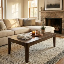 Couchtisch >WL7.588< in Mango Braun, Massivholz - 120x40x60cm (BxHxT)