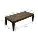 Couchtisch >WL7.588< in Mango Braun, Massivholz - 120x40x60cm (BxHxT)