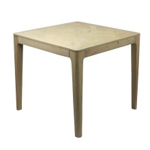 Esstisch >WL7.589< in Mango Weiß, Massivholz - 80x76x80cm (BxHxT)
