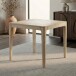 Esstisch >WL7.589< in Mango Weiß, Massivholz - 80x76x80cm (BxHxT)