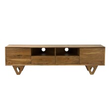 Lowboard >WL7.593< in Akazie, Massivholz - 160x46x40cm (BxHxT)