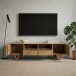 Lowboard >WL7.593< in Akazie, Massivholz - 160x46x40cm (BxHxT)