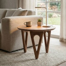 Couchtisch >WL7.596< in Akazie, Massivholz - 42x60cm (HxD)