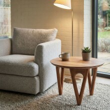 Couchtisch >WL7.596< in Akazie, Massivholz - 42x60cm (HxD)