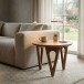 Couchtisch >WL7.596< in Akazie, Massivholz - 42x60cm (HxD)