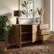 Sideboard >WL7.597< in Akazie, Massivholz - 150x75x45cm (BxHxT)