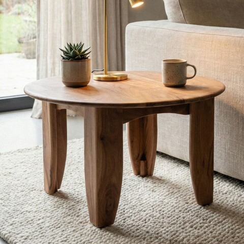Couchtisch >WL7.598< in Akazie, Massivholz - 36x60cm (HxD)
