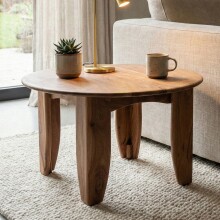Couchtisch >WL7.598< in Akazie, Massivholz - 36x60cm (HxD)